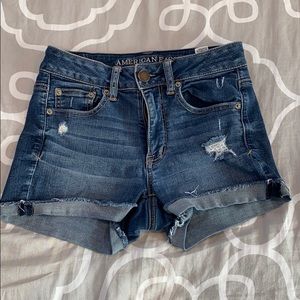 AE Super Stretch High Waisted Jean Shorts
